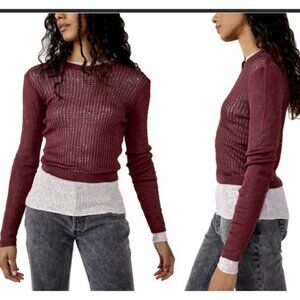 Free People H2O Crew Pullover Knit Top S